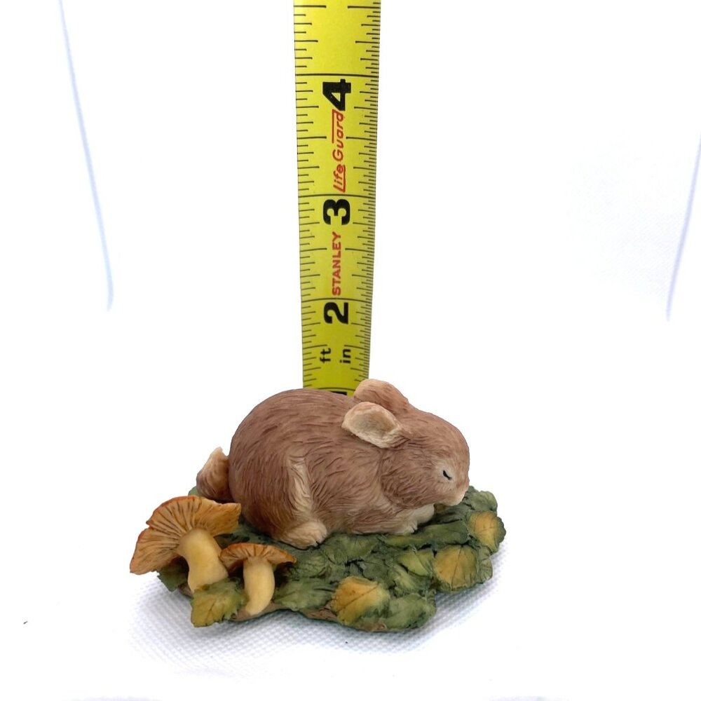 VTG Hand Painted Brown Bunny Rabbit Baby Aynsley MasterCraft Green UK England - Picture 9 of 12